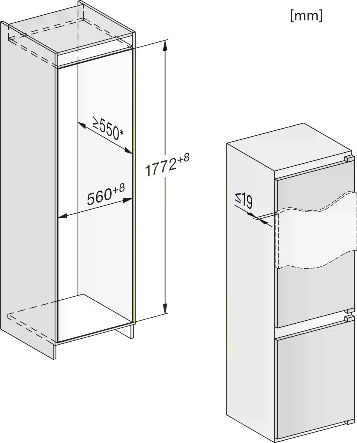 Kühl-Gefrier-Kombination KDN7724E Festtürtechnik - MODERN (54,1cm) - Miele
