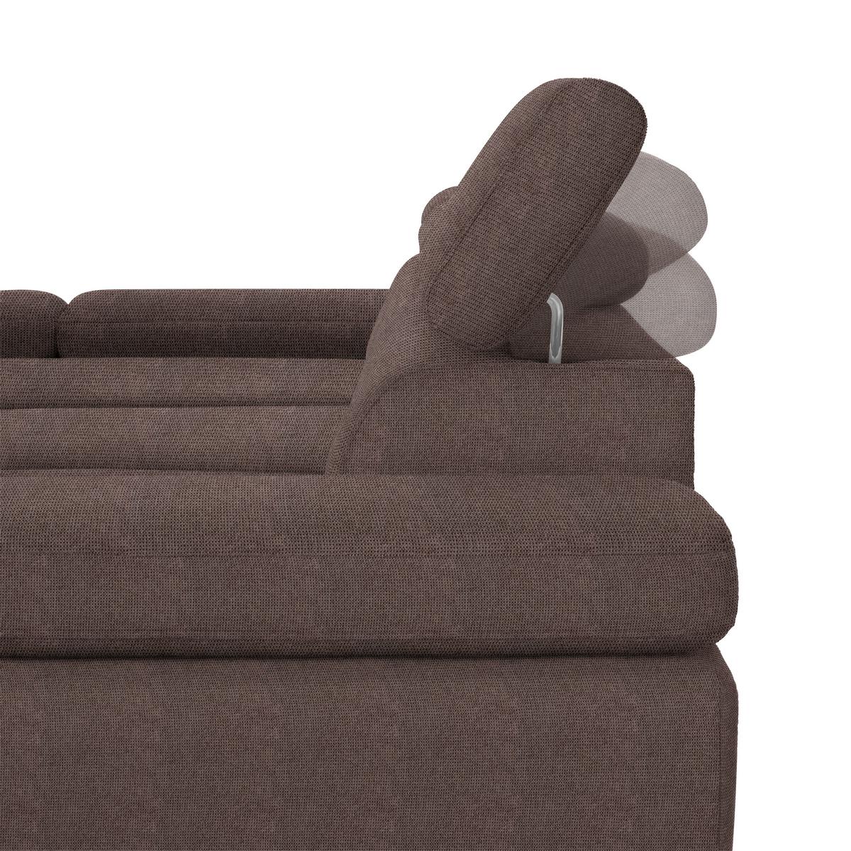 Kutna Garnitura Molina Mini - tamno smeđa/crna, Moderno, drvni materijal/drvo (277/189cm) - Mömax