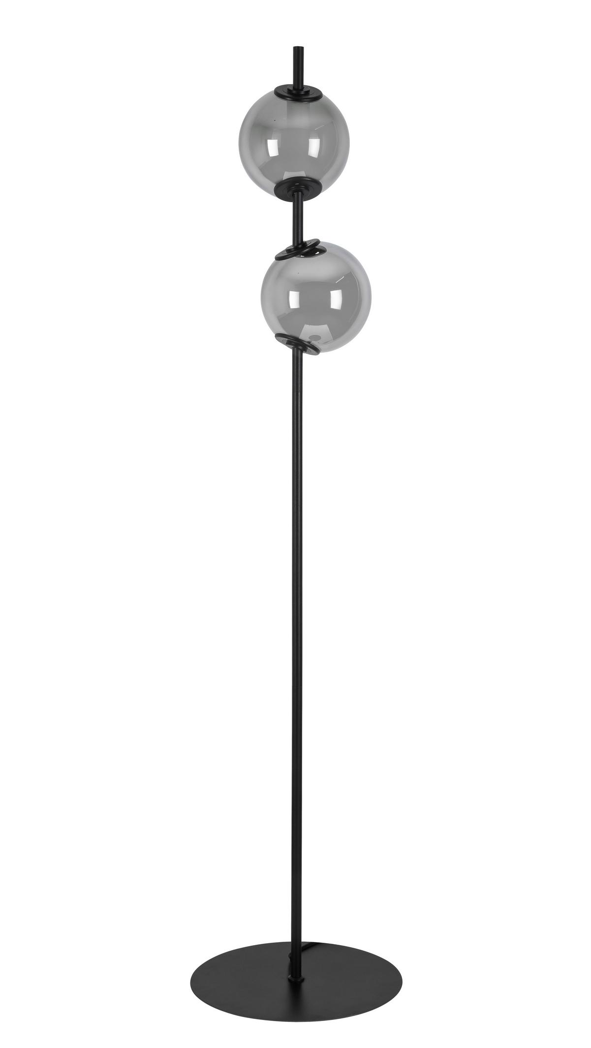 LAMPA STOJĄCA LED SECO *DK* - czarny/kolor chromowy, Design, tworzywo sztuczne/metal (34/168cm) - Dieter Knoll