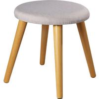 Hocker Skandi Grau Strukturstoff - Grau, Design, Holz/Textil (40/42/40cm) - Echtwerk