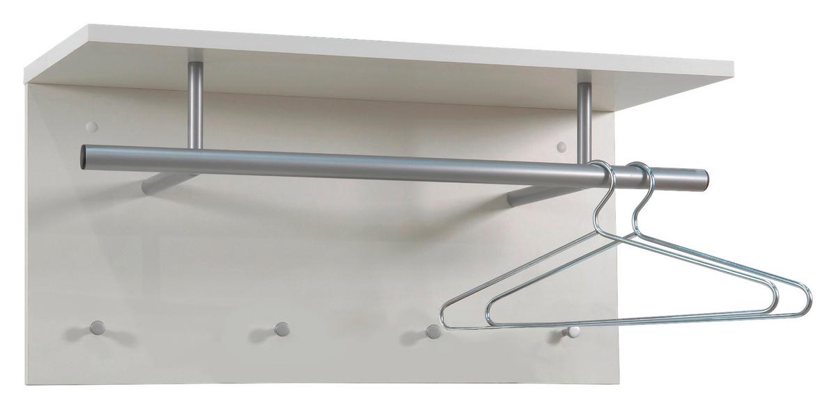 WIESZAK ŚCIENNY SPOT - biały, Modern, materiał drewnopochodny (72/35/30cm) - Carryhome
