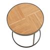 SIDOBORD SET CAN - svart/naturfärgad, Lifestyle, metall/trämaterial (47/50/47cm) - Mömax