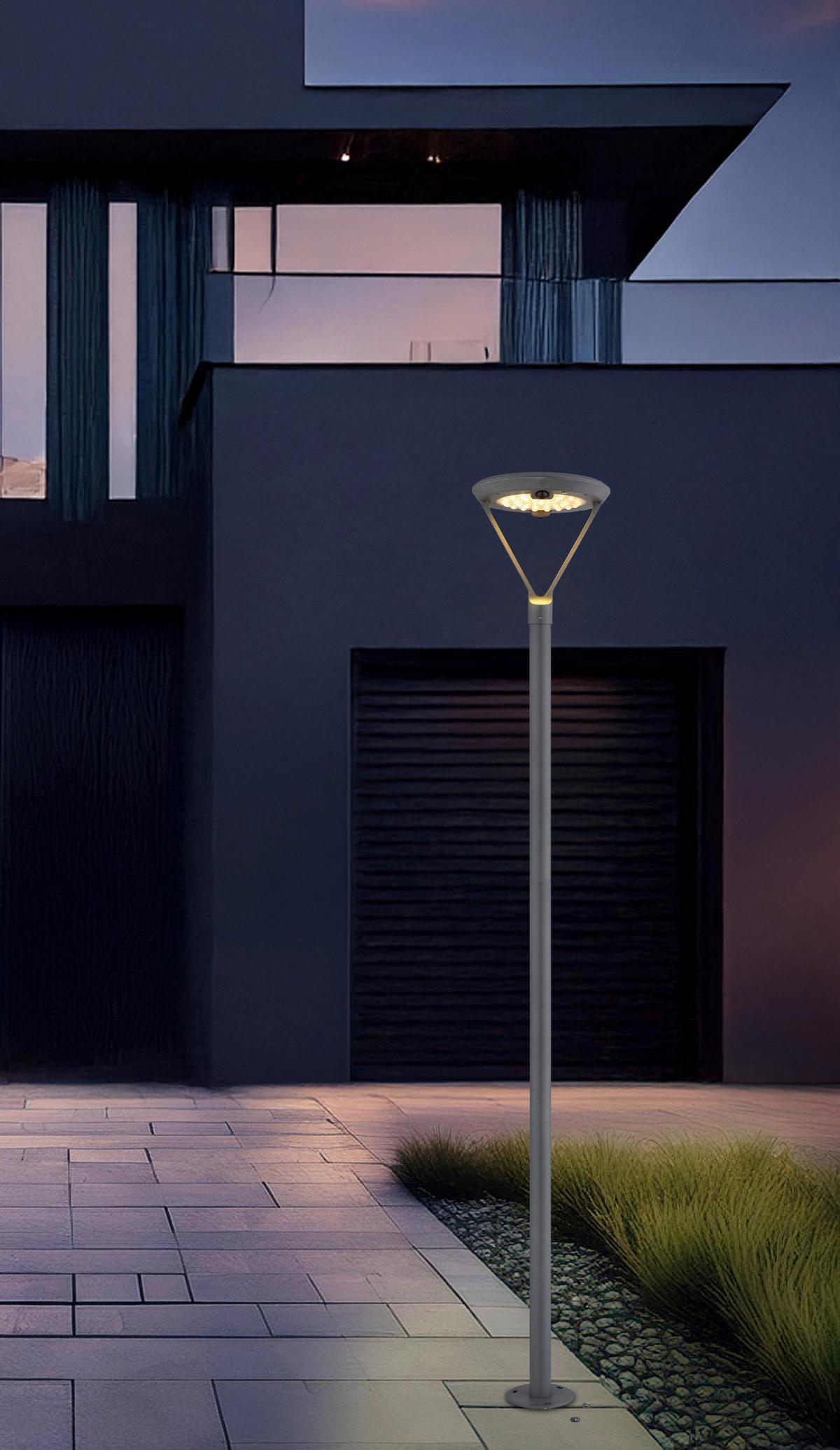 Solarleuchte 36910  Solar - Klar/Silberfarben, Design, Glas/Kunststoff (31/204,7cm) - Globo
