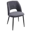 Stuhl Zoe Grau - Schwarz/Grau, LIFESTYLE, Textil/Metall (51/82/57cm) - Mömax
