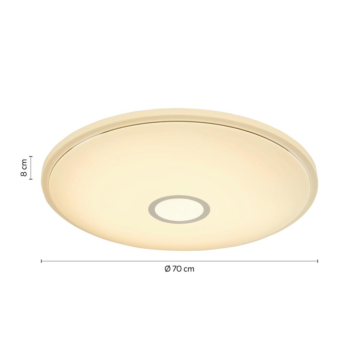LED-Deckenleuchte Ross max. 16 Watt - Weiß, KONVENTIONELL, Kunststoff/Metall (40/9cm) - Premium Living