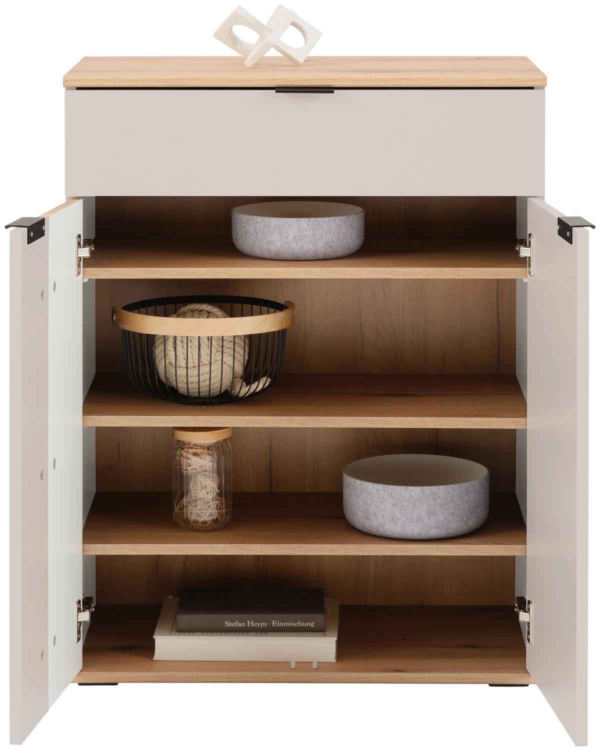 Komoda Clever - kašmir/boje hrasta, Moderno, drvni materijal/plastika (70/92/38cm) - Modern Living