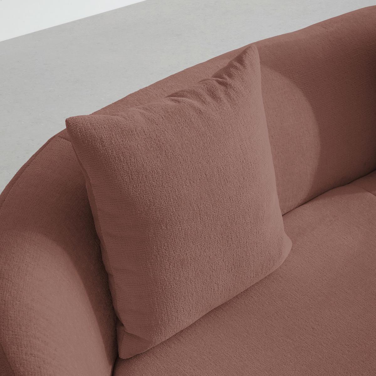 Bigsofa Leonas Rosa - Schwarz/Rosa, MODERN, Kunststoff/Textil (235/72/110cm) - Premium Living