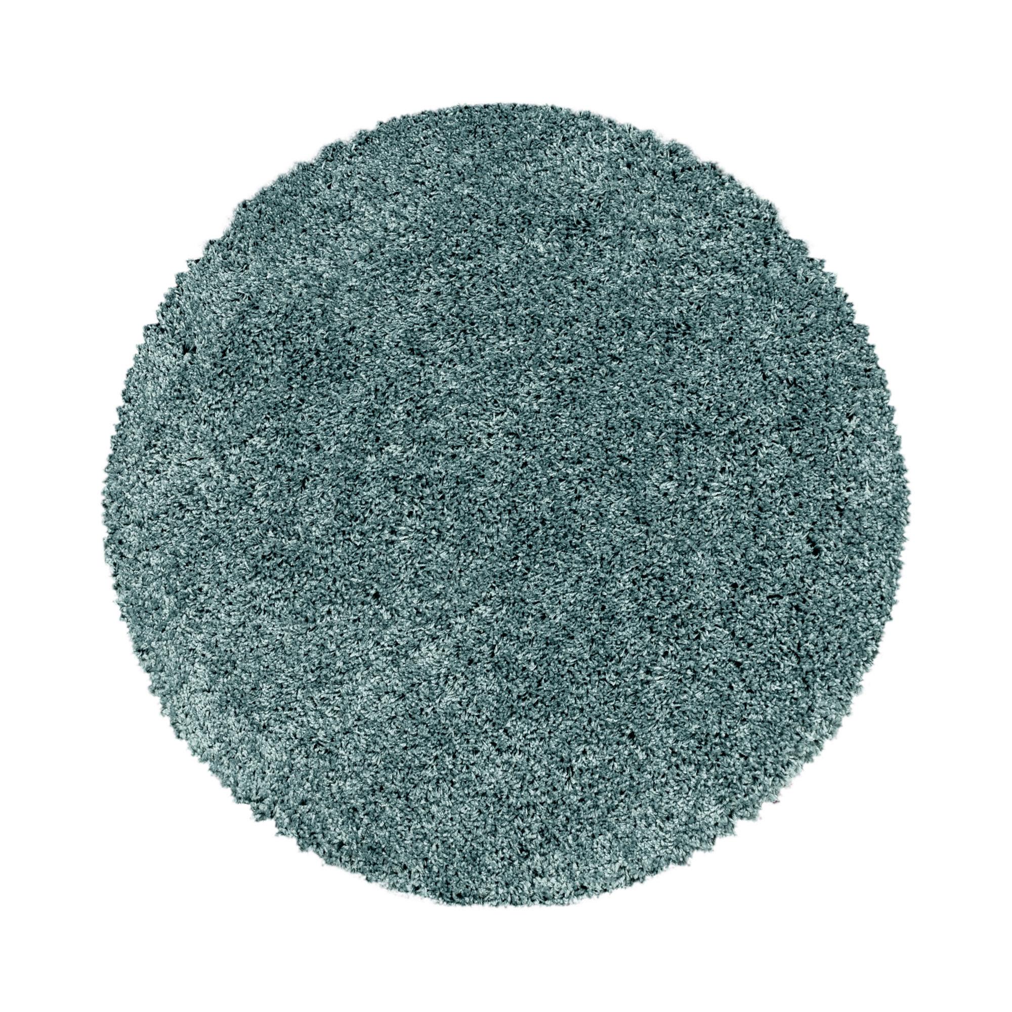 Hochflorteppich Sydney 3000 Hellblau Ø ca. 120cm - Hellblau, Basics, Textil (120cm)