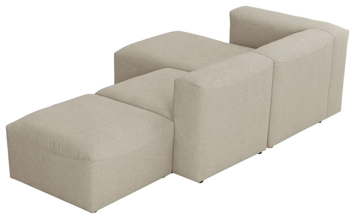 ECKSOFA LENA - Creme, Design, Kunststoff/Textil (160/250cm) - Max Winzer