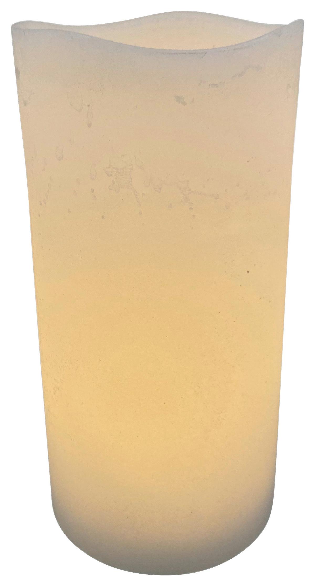 Lumânare cu LED Rene - alb, plastic/materiale naturale (10/20cm) - Mömax