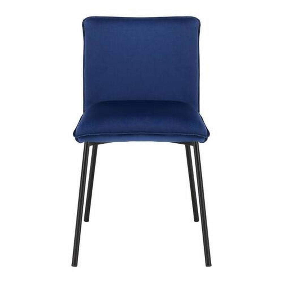 KRZESŁO DARLA - ciemnoniebieski/czarny, Modern, metal/drewno (49/81/55cm) - Bessagi Home