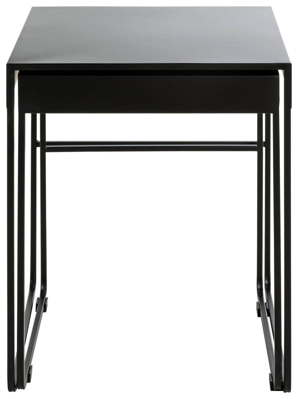 ZESTAW STOLIKÓW BOCZNYCH MOE - czarny, Design, metal (39-42/39-42/51-54cm)