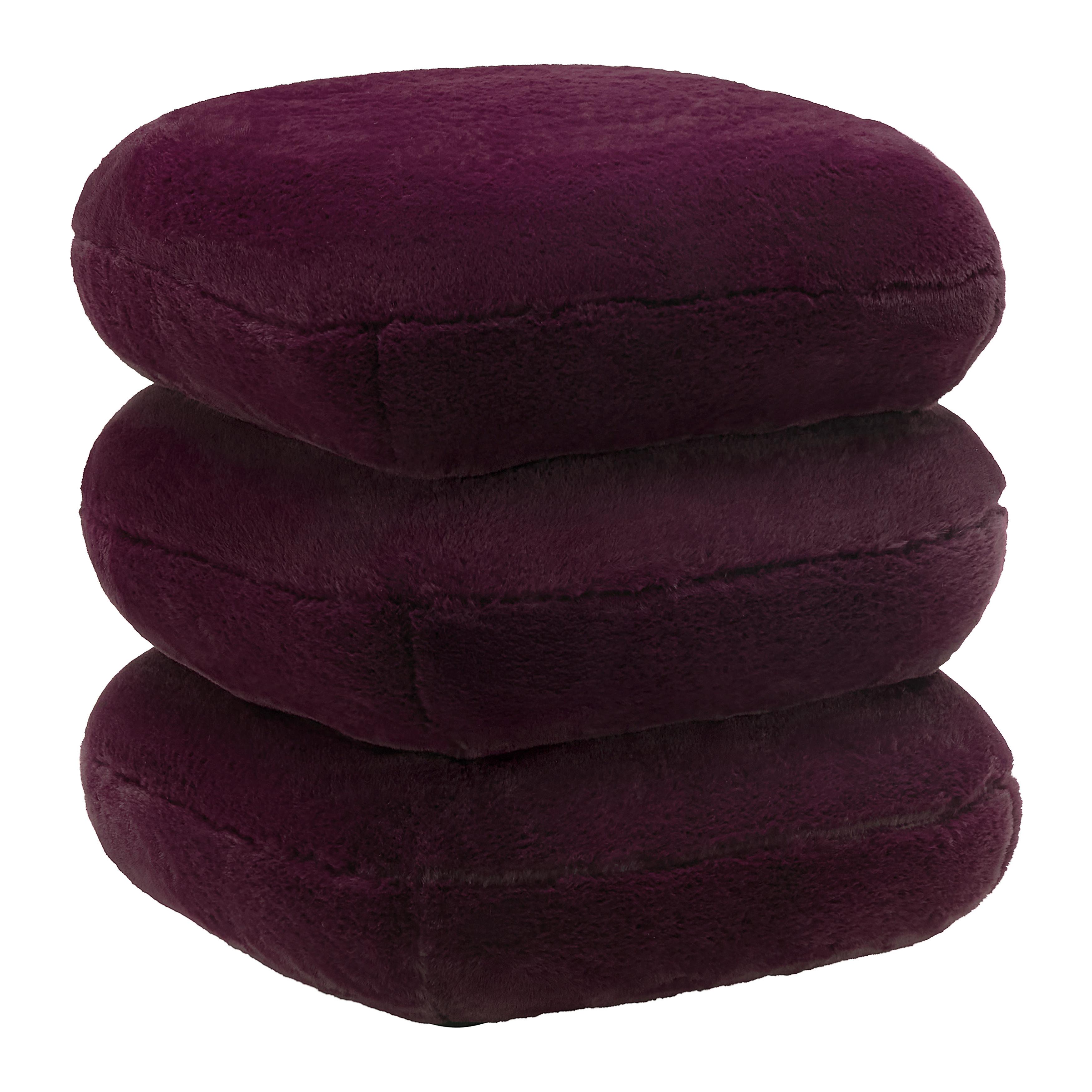 Drehhocker Vicky Bordeaux - Bordeaux, MODERN, Holz/Textil (54/54/44cm) - Premium Living