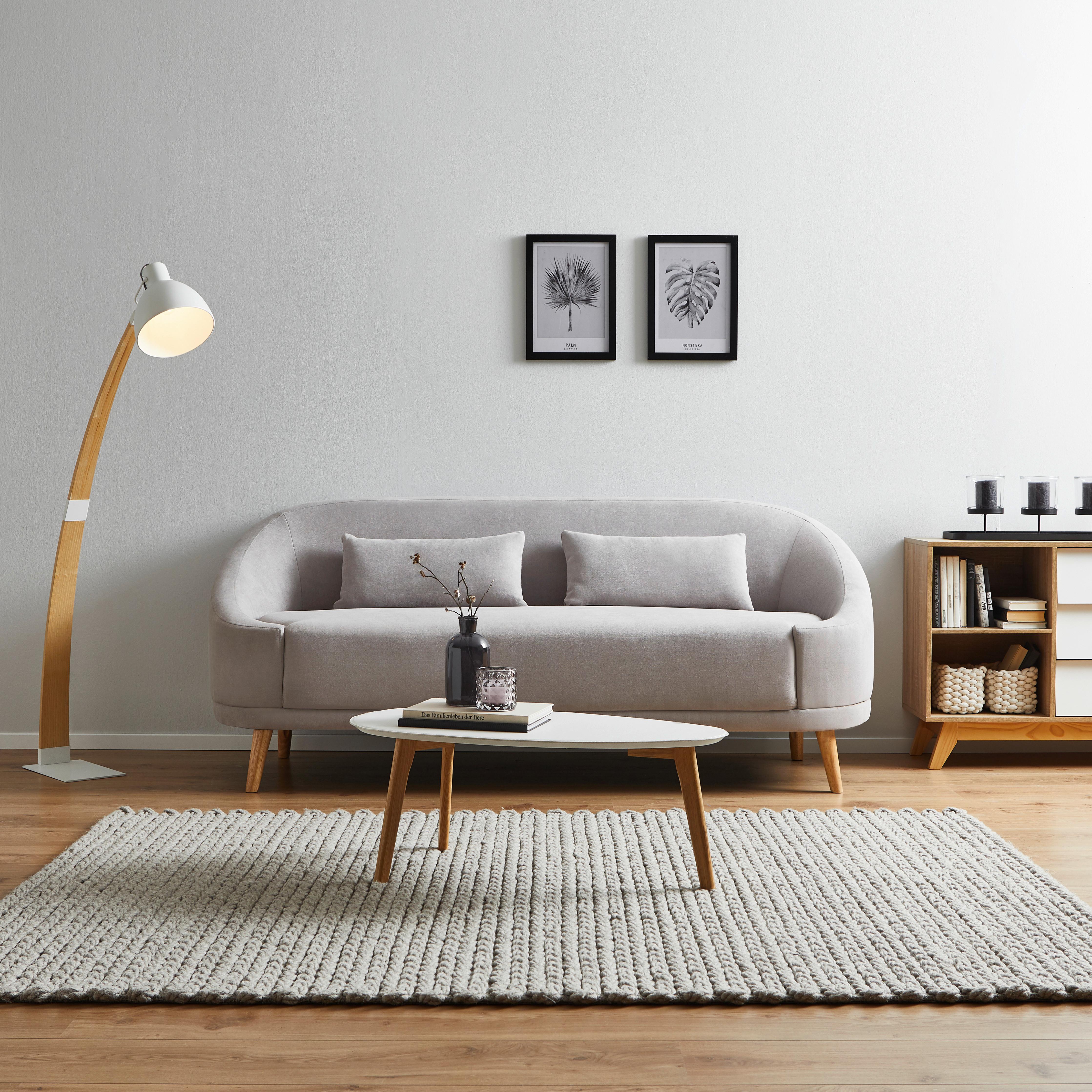 Trosjed Jannike - siva, Moderno, tekstil/drvo (207/84/80cm) - Bessagi Home