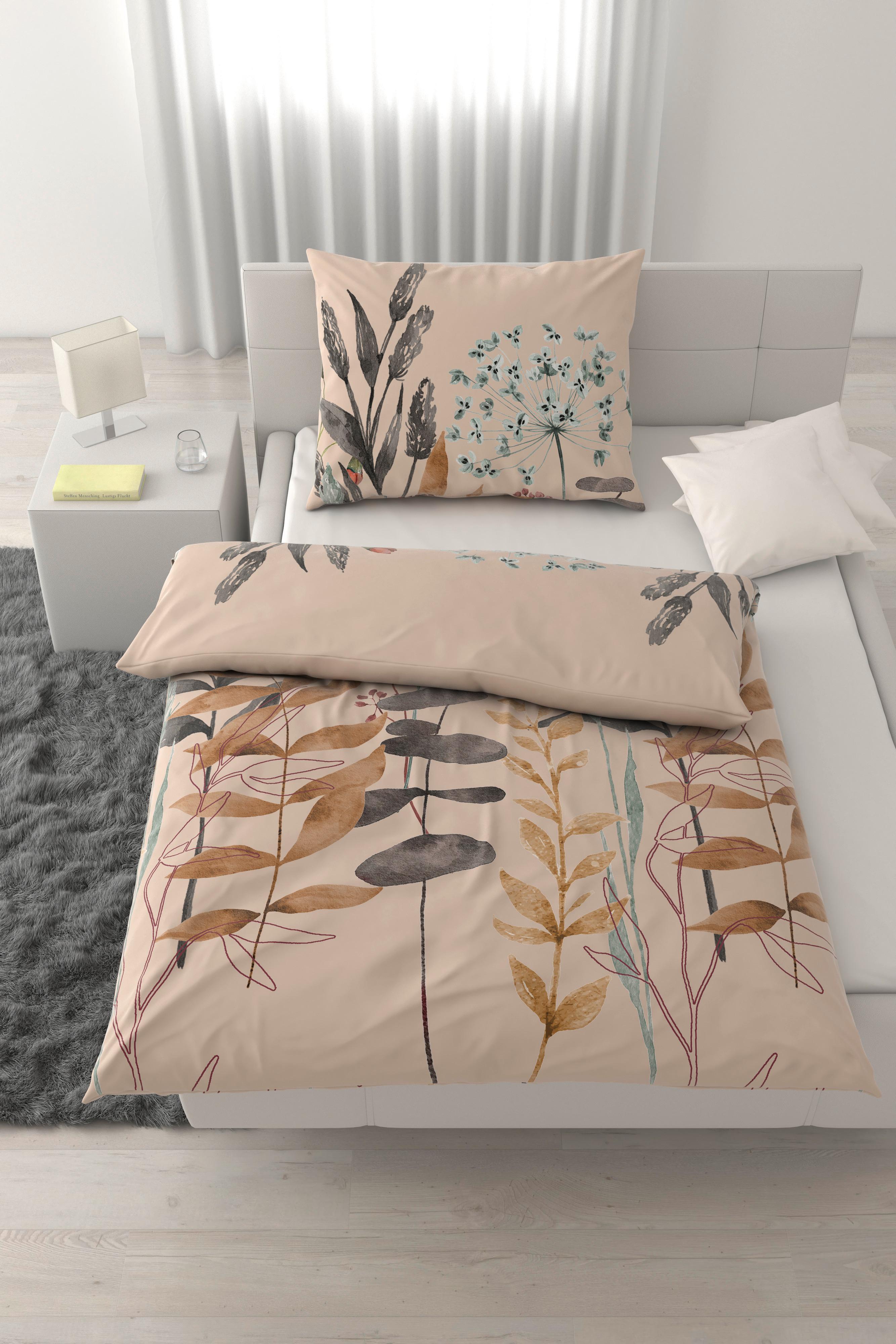 Bettwäsche Leavi Beige ca. 140x200cm - Beige, MODERN, Textil (140/200cm) - Mömax
