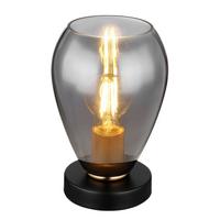 Tischleuchte Fanni max. 40 Watt - Messingfarben/Schwarz, Design, Glas/Metall (15/23,5cm) - Globo
