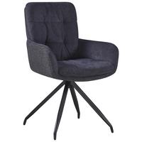 Armlehnstuhl Nova Grau/Schwarz - Schwarz/Grau, MODERN, Textil/Metall (61/89/67cm) - Premium Living
