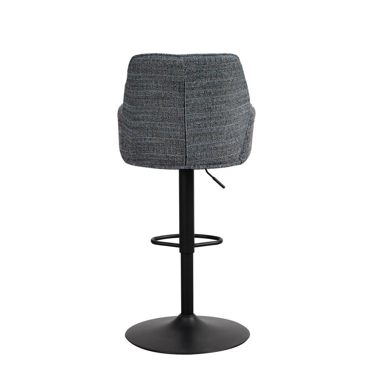 BARHOCKER-SET DONNY - Blau/Schwarz, Design, Textil/Metall (54/100/58cm) - MID.YOU
