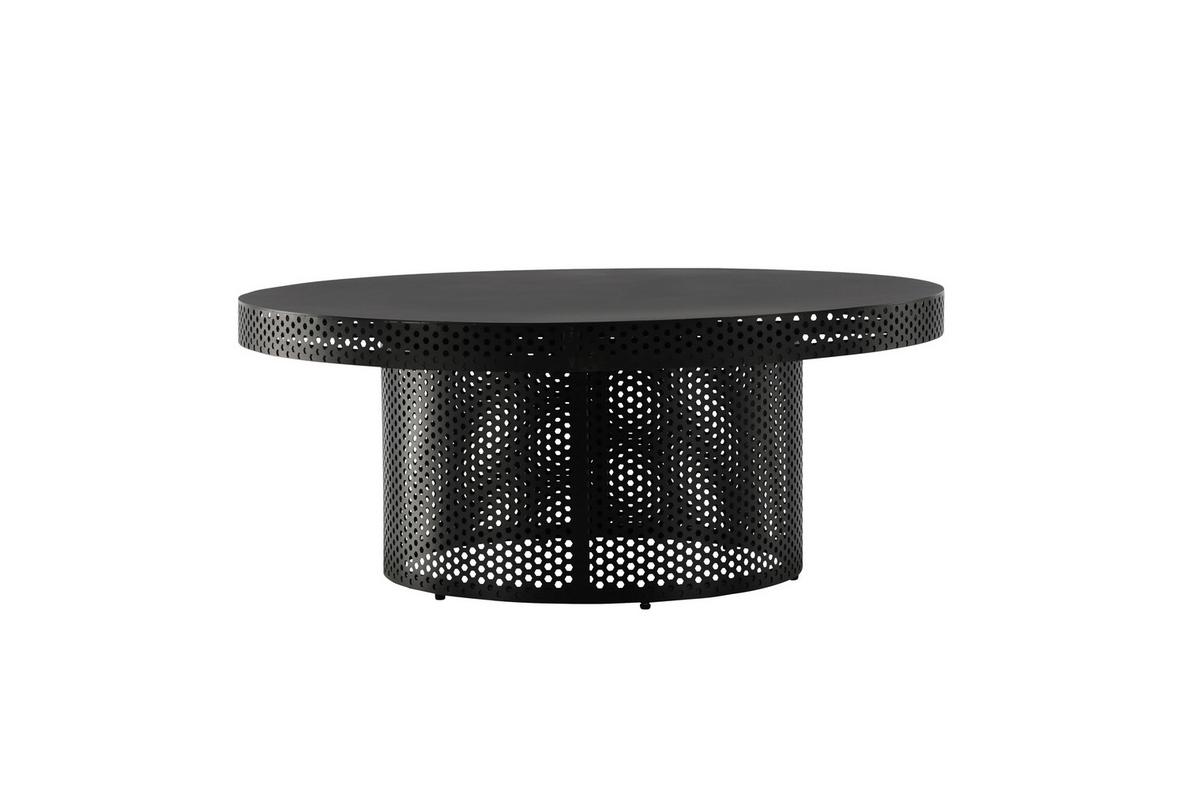 COUCHTISCH WEST END X JOSEFIN LUSTIG - Schwarz, Design, Metall (100/100/40cm) - Livetastic