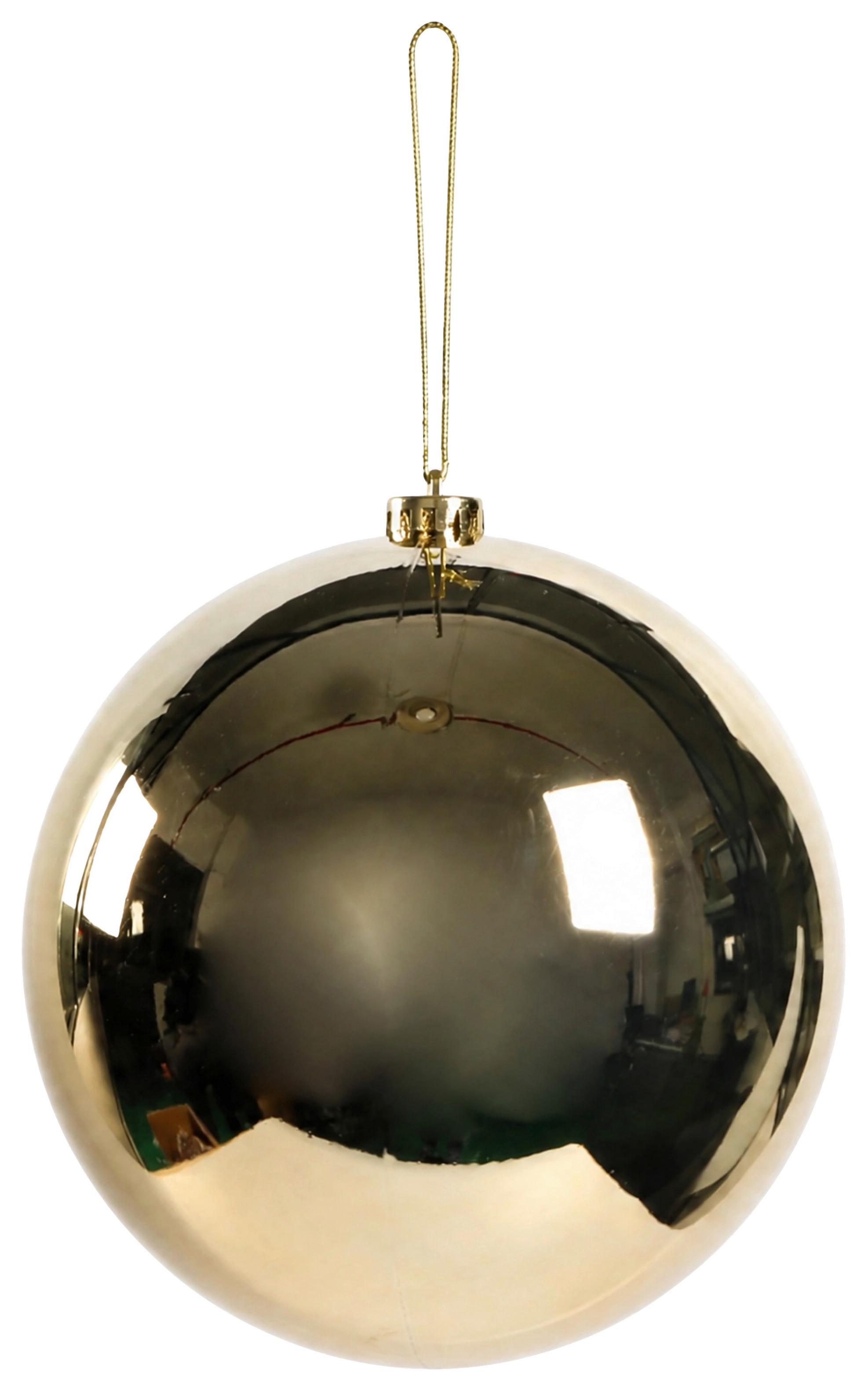 Christbaumkugel Big Goldfarben - Goldfarben, Kunststoff (20cm) - Mömax