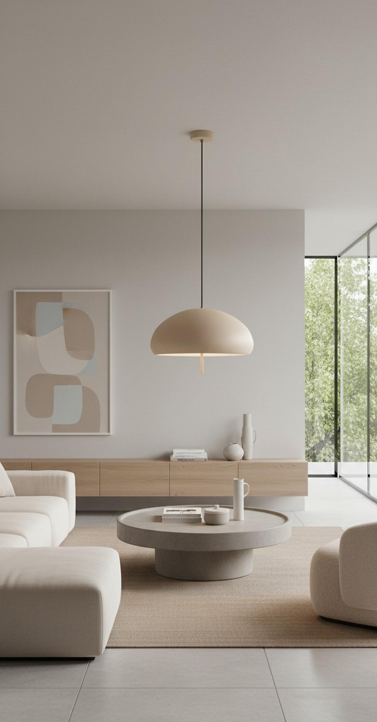 LAMPA WISZĄCA DAVINA - beżowy, Design, tworzywo sztuczne/metal (40/120cm) - Collet's Monde