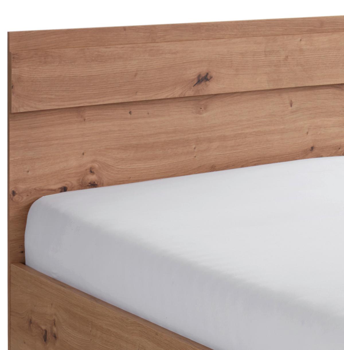 Krevet Box 120 - bijela/hrast Artisan, Moderno, drvni materijal (120/200cm) - Modern Living