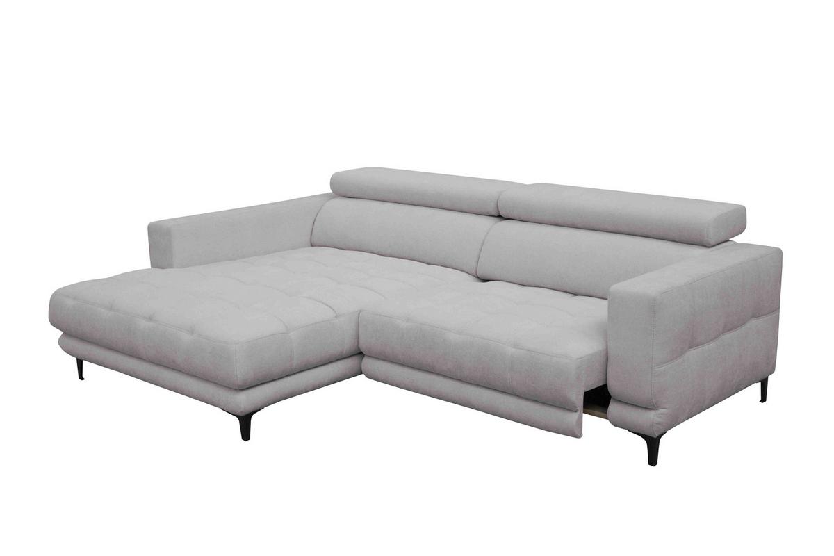 Sarokkanapé Aspen - szürke, Konventionell, faalapú anyag/textil (192/264cm)