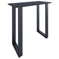 Bartisch XONA Anthrazit/ Schwarz ca.110x102x50cm - Anthrazit/Schwarz, KONVENTIONELL, Holzwerkstoff/Metall (110/50/102cm)