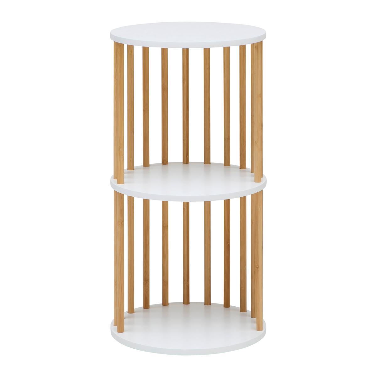 Polc Zora - natúr színű/fehér, Modern, faalapú anyag/természetes anyagok (40/77/40cm) - Mömax