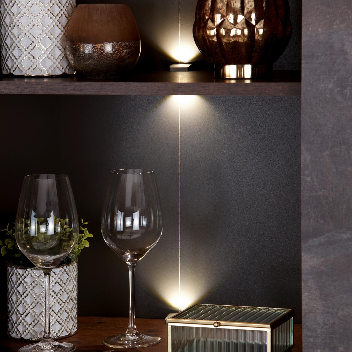 Set Rasvjete Polica Led Holzboden Clips - antracit, Moderno, plastika (3/3/2,5cm) - Modern Living