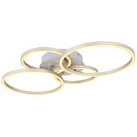 Led Stropna Svjetiljka Kendy - boje nikla/opalna, Basics, metal/plastika (65.5/40.6/7.5cm) - Globo
