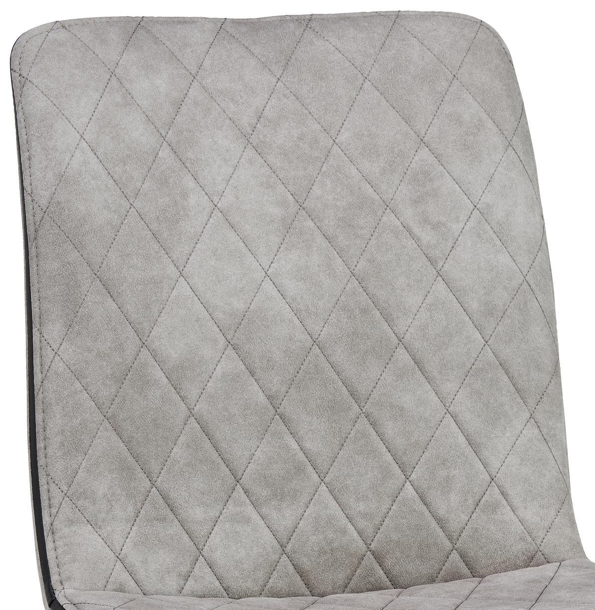 Stol Sabine, Siva - siva/črna, Moderno, kovina/tekstil (45/90/59cm)