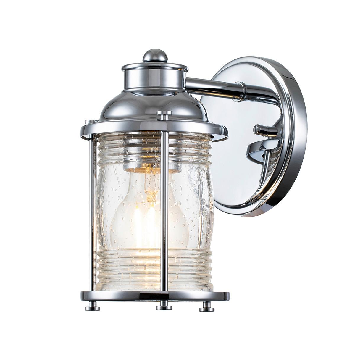 Fürdőszobai Falilámpa Qn-Ashlandbay1-Pc-Bath - krómszínű, Konventionell, üveg/fém (20,6/12,7/16,9cm) - Elstead Lighting