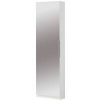 Schuhschrank Calma Weiss Schuhe bis Gr. 43 - Weiss/Alufarben, Konventionell, Holzwerkstoff/Kunststoff (50/179,7/20cm) - Mömax