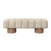 SITTBÄNK ALINA - cremefärgad/naturfärgad, Modern, trämaterial/trä (140/45/45cm) - Bessagi Home
