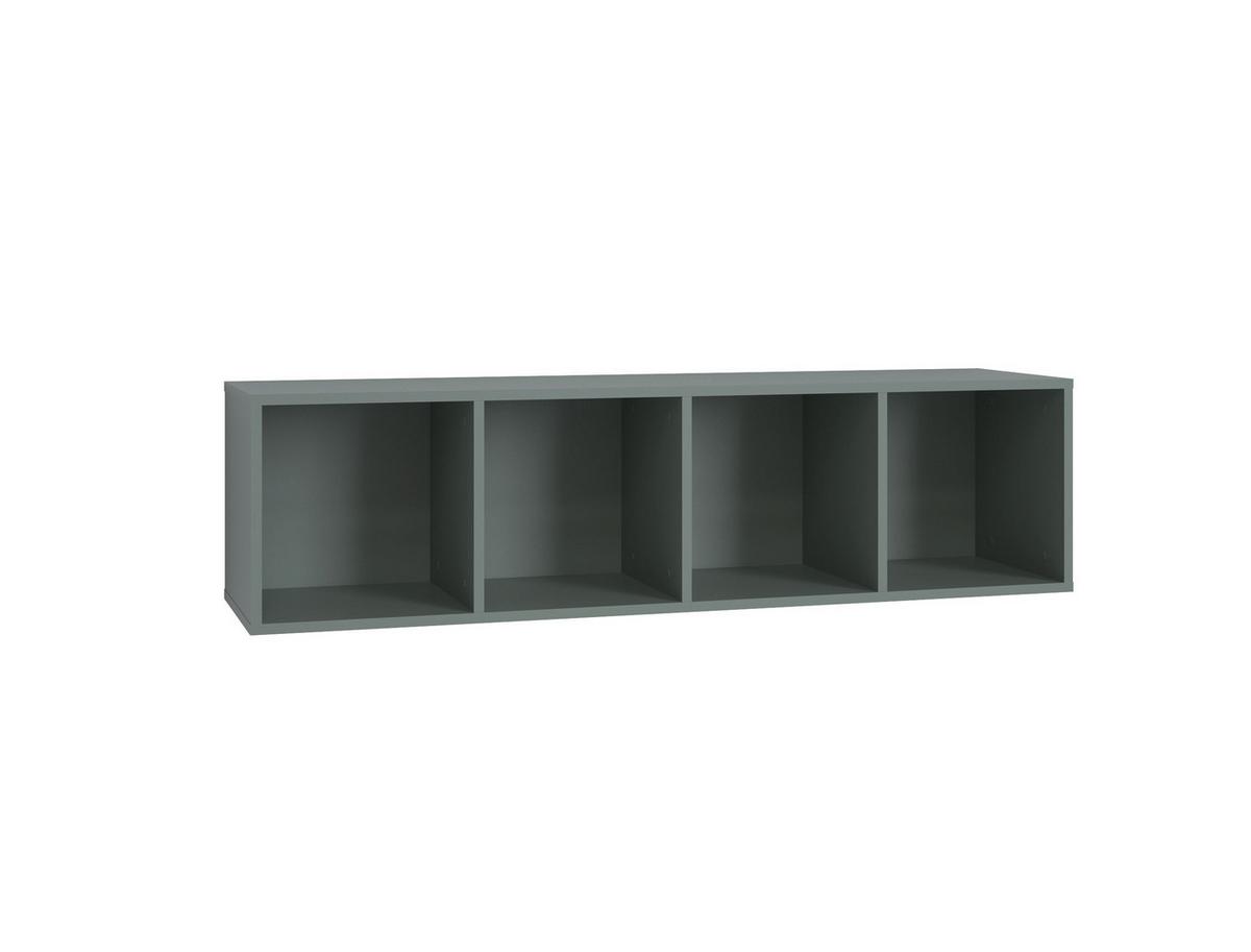 Falipolc-tv Elem Lugo - zöld, Modern, faalapú anyag (135/43,2/34,4cm) - Mömax