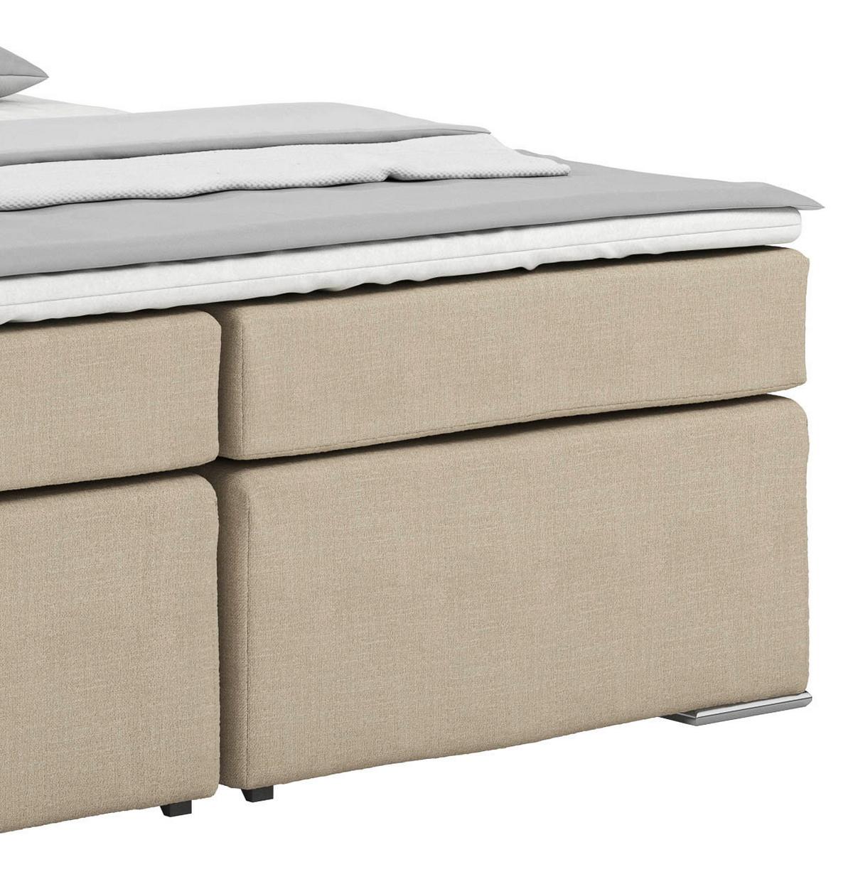 Boxspring Krevet Nero - boje kroma/krem, Konvencionalno, tekstil/metal (180/200cm) - Best Price