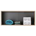 Aufsatzschrank Weiß/Eiche - Eichefarben/Alufarben, MODERN, Holzwerkstoff/Kunststoff (91/39/54cm) - MODERN LIVING