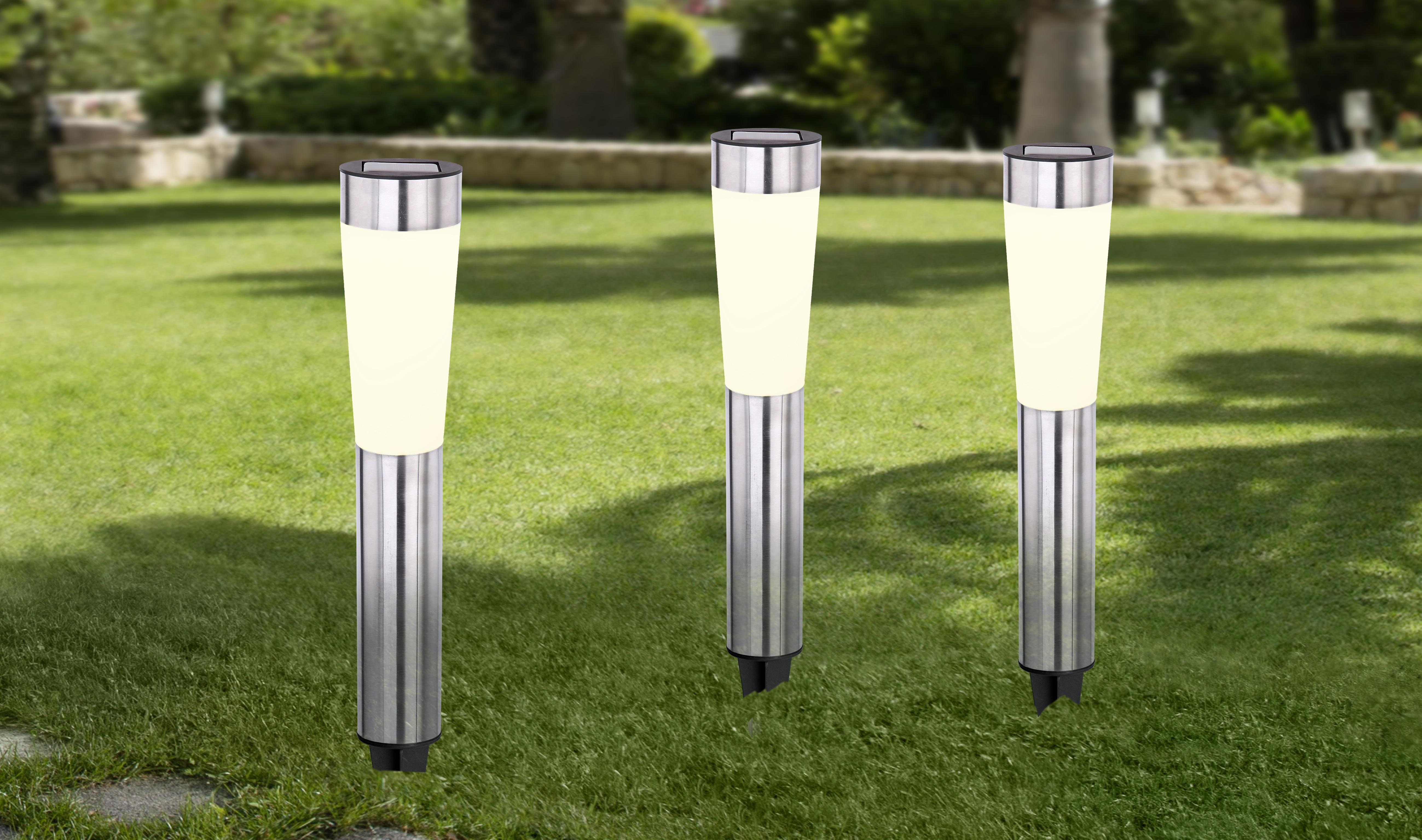 ZESTAW LAMP SOLARNYCH VISION - Basics, tworzywo sztuczne/metal (7,8/56cm) - Ambia Garden