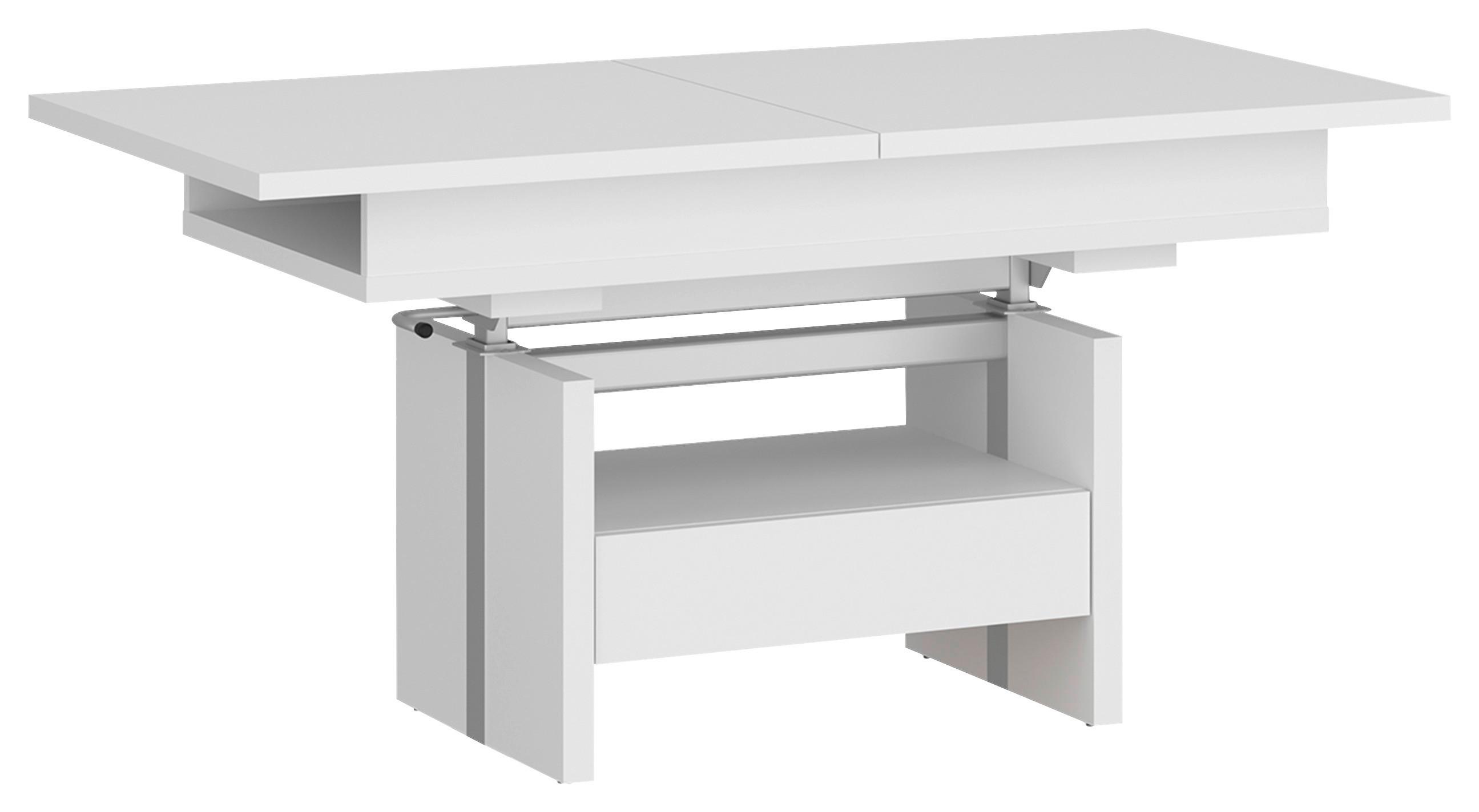 Stolić Cortado - bijela, Moderno, drvni materijal (110-150/56-72/65cm) - Modern Living