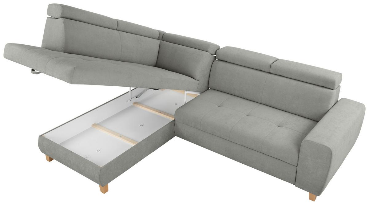 Kutna Garnitura Lugo - siva, Moderno, drvo/metal (205/98/266cm) - Modern Living