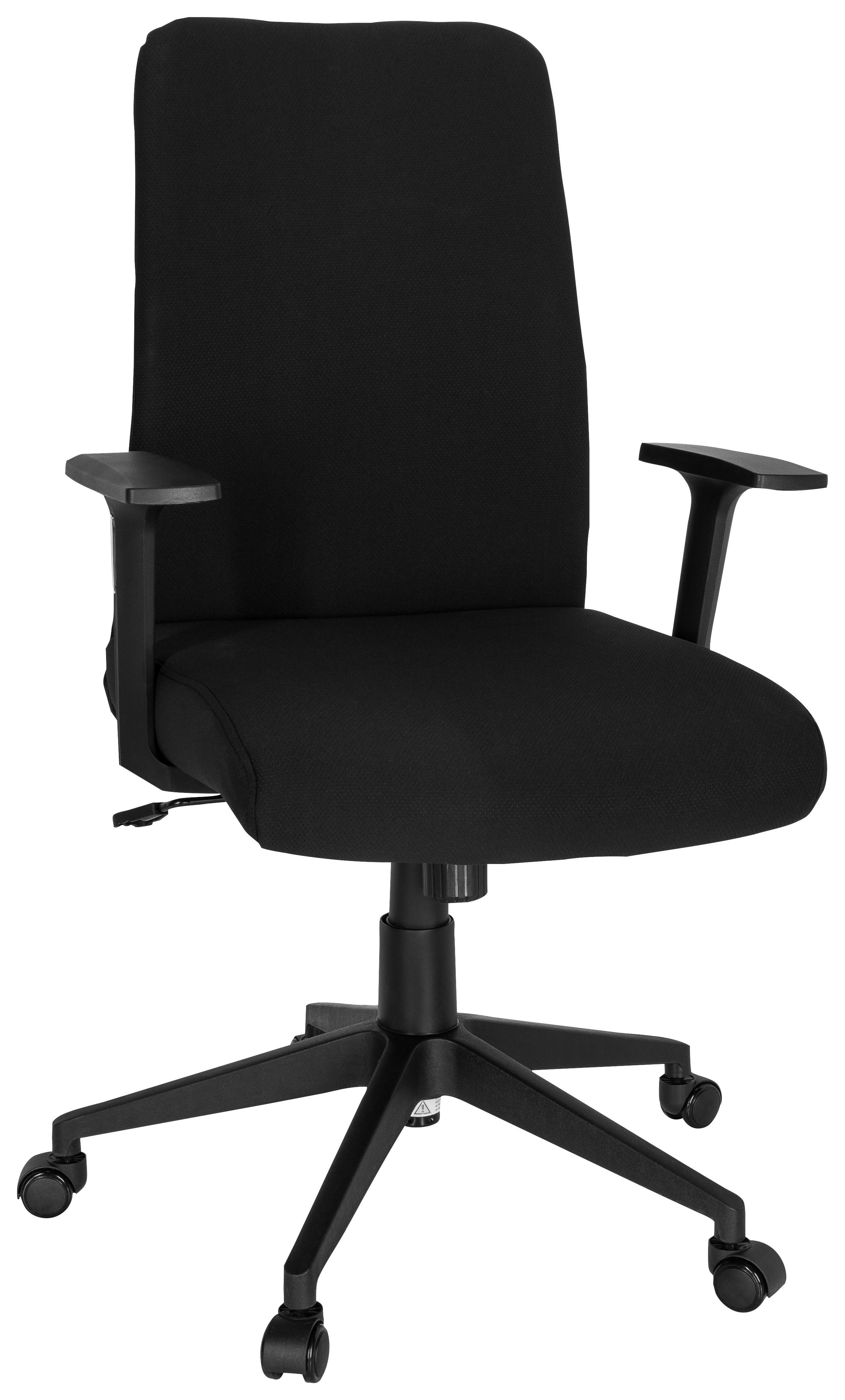 Pisarniški Stol Cosio I, Črna - črna, Moderno, umetna masa/tekstil (65/120/62cm) - MID.YOU