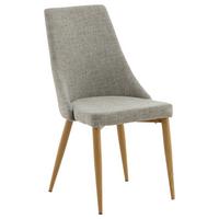 STUHL-SET LEONE - Beige/Hellgrau, Design, Textil/Metall (46.5/91/63cm) - Livetastic