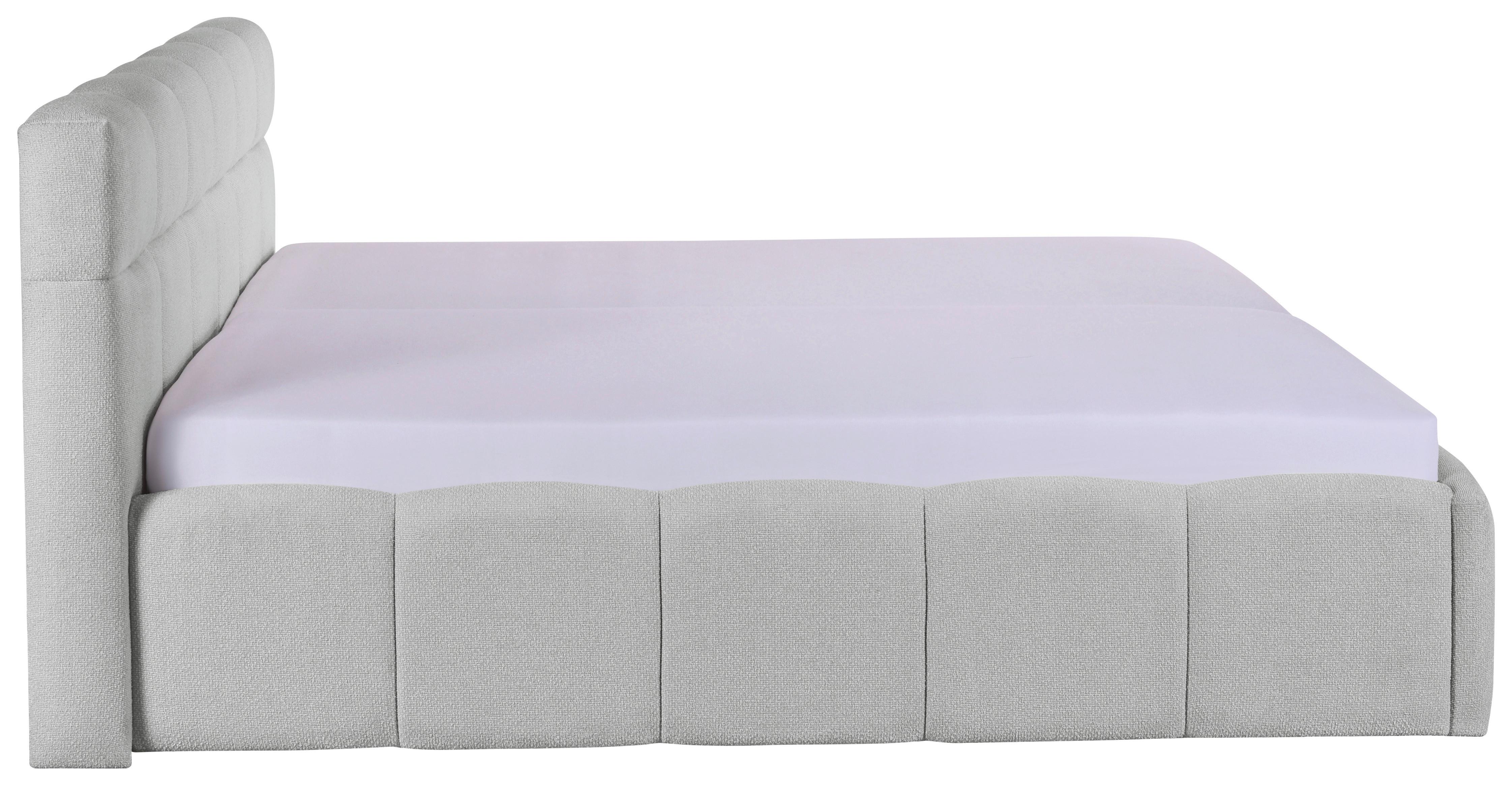 STOPPAD SÄNG ASCONA -EXKLUSIV- -BASED- - ljusgrå/svart, Klassisk, textil/plast (240/200cm) - Based