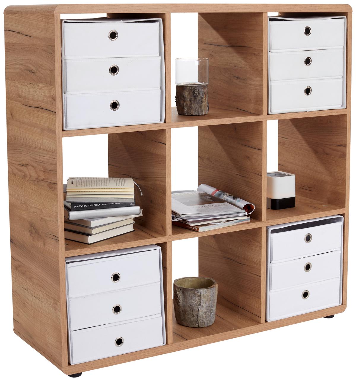 Etajeră Fontana FTR01 - culoare lemn stejar, Modern, material pe bază de lemn (108,8/110,2/35cm) - Modern Living