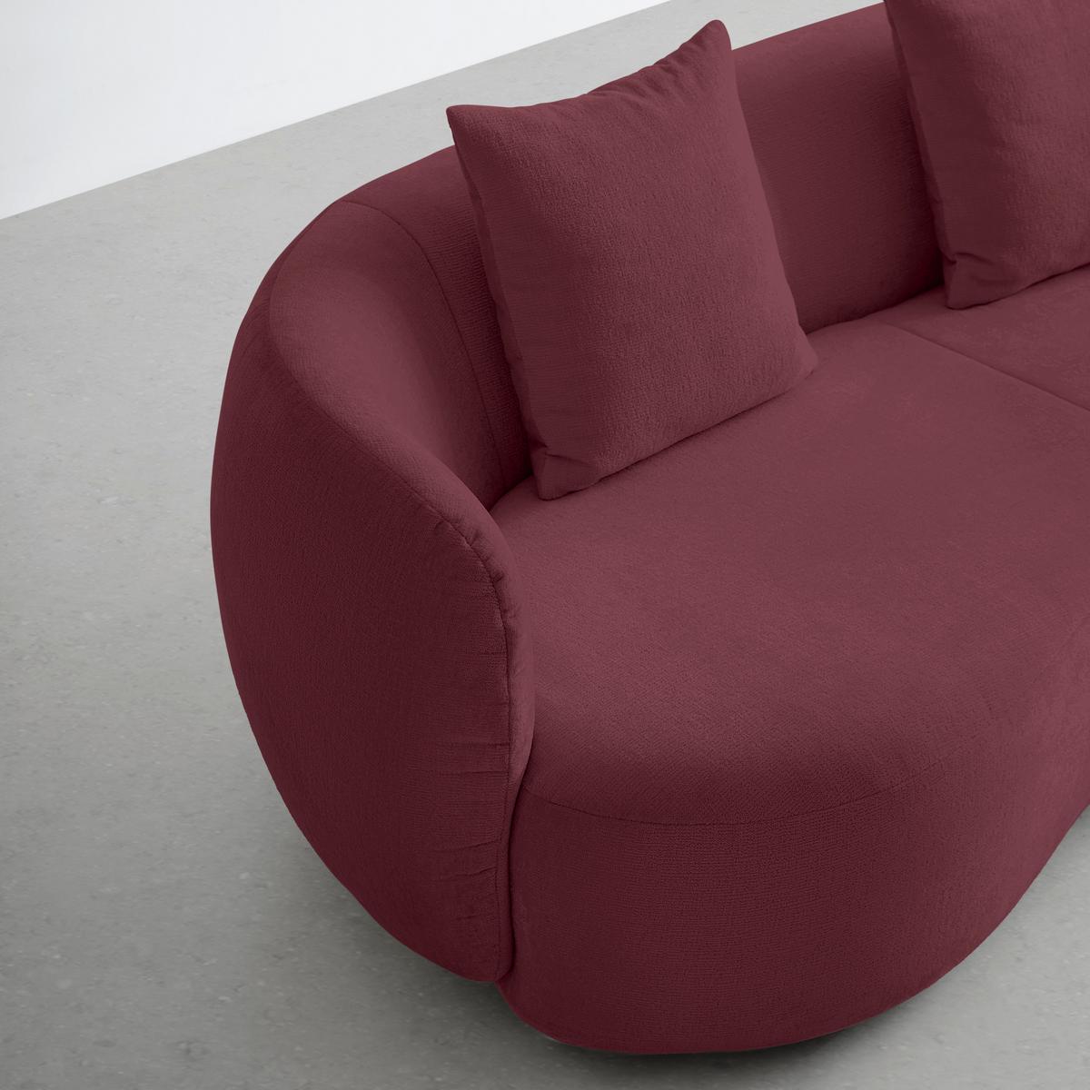 Bigsofa Leonas Bordeaux - Bordeaux/Schwarz, MODERN, Kunststoff/Textil (235/72/110cm) - Premium Living