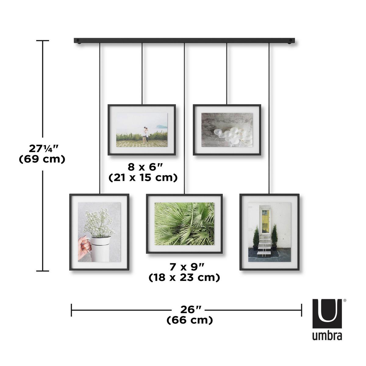 Collagen-Bilderrahmen Schwarz - Schwarz, Design, Glas/Metall (79,4/3,18/69,5cm) - Umbra