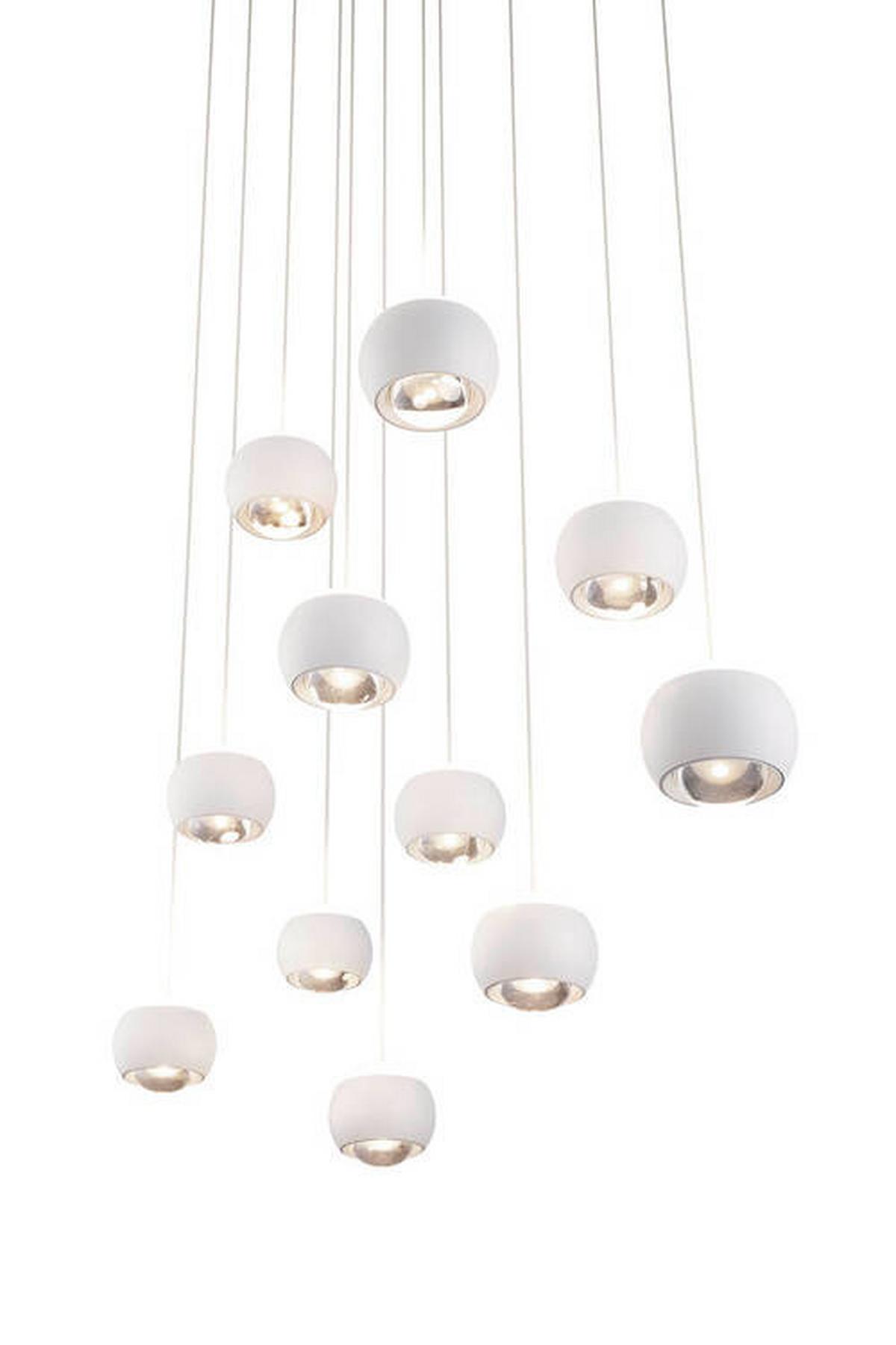 LAMPA WISZĄCA LED MR34441131 CANNON - biały/przezroczysty, Design, tworzywo sztuczne/metal (114/30/200cm) - Musterring