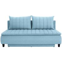 Canapea Boxspring MARINO - albastru deschis, Modern, textil (208/102/96cm) - Luca Bessoni