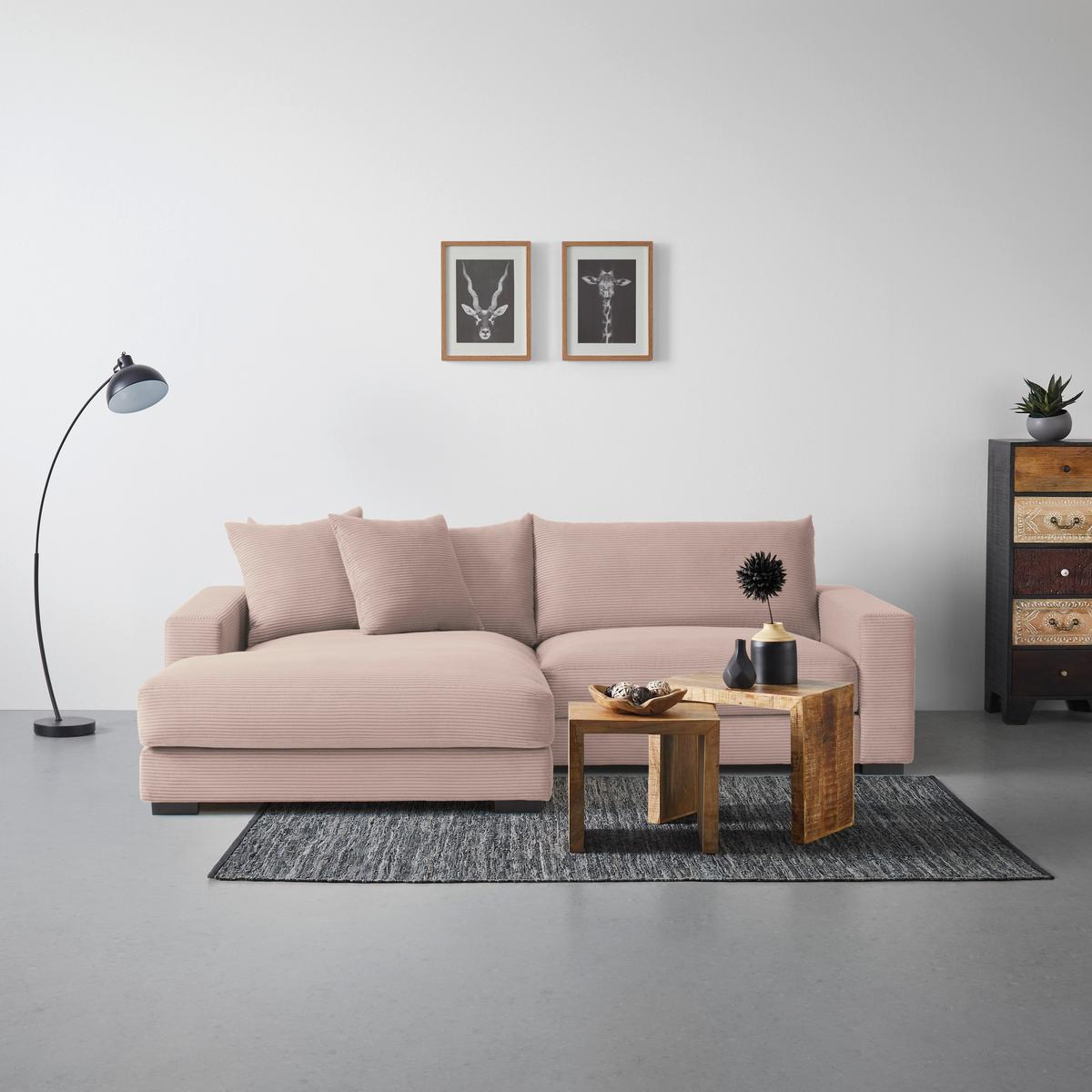 Wohnlandschaft Pedro in Rosa - Rosa, MODERN, Textil (180/265cm) - Mömax